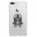 TPU0IP7PLUSSKULLCASQUE - Coque souple pour Apple iPhone 7 Plus avec impression Motifs tête de mort avec un casque de moto