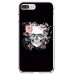 TPU0IP7PLUSSKULLFLOWER - Coque souple pour Apple iPhone 7 Plus avec impression Motifs skull fleuri