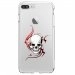 TPU0IP7PLUSSKULLTRIBAL - Coque souple pour Apple iPhone 7 Plus avec impression Motifs tête de mort sur fond tribal