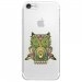 TPU0IPHONE7CHOUETTE - Coque souple pour Apple iPhone 7 avec impression Motifs chouette psychédélique