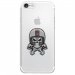 TPU0IPHONE7SKULLCASQUE - Coque souple pour Apple iPhone 7 avec impression Motifs tête de mort avec un casque de moto