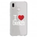 TPU0P20LITECOEURBREIZH - Coque souple pour Huawei P20 Lite avec impression Motifs coeur rouge I Love Breizh