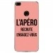 TPU0P8LITE17APEROROSE - Coque souple pour Huawei P8 Lite 2017 avec impression Motifs l'apéro recrute rose