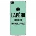 TPU0P8LITE17APEROTURQUOISE - Coque souple pour Huawei P8 Lite 2017 avec impression Motifs l'apéro recrute turquoise