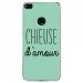 TPU0P8LITE17CHIEUSETURQUOISE - Coque souple pour Huawei P8 Lite 2017 avec impression Motifs Chieuse d'Amour turquoise