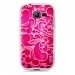 TPU0S7390ARABESQUEFUSHIA - Coque Souple en gel transparente pour Galaxy Trend Lite avec impression Motifs arabesque fushia