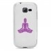 TPU0S7390BOUDDHAMAUVE - Coque Souple en gel transparente pour Galaxy Trend Lite avec impression Motifs bouddha mauve