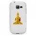 TPU0S7390BOUDDHAOR - Coque Souple en gel transparente pour Galaxy Trend Lite avec impression Motifs bouddha or