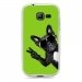 TPU0S7390CHIENVVERT - Coque Souple en gel transparente pour Galaxy Trend Lite avec impression Motifs chien à lunettes sur