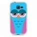 TPU0S7390CHOUETTE4 - Coque Souple en gel transparente pour Galaxy Trend Lite avec impression Motifs chouette endormie ros