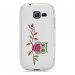 TPU0S7390CHOUETTEBRANCHE - Coque Souple en gel transparente pour Galaxy Trend Lite avec impression Motifs chouette sur une bran