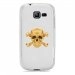 TPU0S7390SKULLOR - Coque Souple en gel transparente pour Galaxy Trend Lite avec impression Motifs tête de mort aspect 