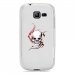 TPU0S7390SKULLTRIBAL - Coque Souple en gel transparente pour Galaxy Trend Lite avec impression Motifs tête de mort sur fon