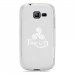 TPU0S7390TRISKEL - Coque Souple en gel transparente pour Galaxy Trend Lite avec impression Motifs Triskel celte blanc