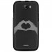 TPU1BARRYMAINCOEUR - Coque souple pour Wiko Barry avec impression Motifs mains en forme de coeur