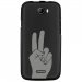 TPU1BARRYMAINPEACE - Coque souple pour Wiko Barry avec impression Motifs main Peace and Love