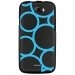 TPU1BARRYRONDSBLEUS - Coque souple pour Wiko Barry avec impression Motifs ronds bleus