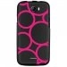 TPU1BARRYRONDSFUSHIAS - Coque souple pour Wiko Barry avec impression Motifs ronds fushias