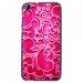 TPU1DES820ARABESQUEFUSHIA - Coque Souple en gel noir pour HTC Desire 820 avec impression Motifs arabesque fushia