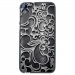 TPU1DES820ARABESQUENOIR - Coque Souple en gel noir pour HTC Desire 820 avec impression Motifs arabesque noir