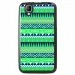 TPU1GOAAZTEQUEBLEUVERT - Coque Souple en gel noir pour Wiko Goa avec impression Motifs aztèque vert et bleu