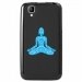 TPU1GOABOUDDHABLEU - Coque Souple en gel noir pour Wiko Goa avec impression Motifs bouddha bleu