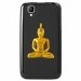 TPU1GOABOUDDHAOR - Coque Souple en gel noir pour Wiko Goa avec impression Motifs bouddha or