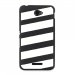 TPU1XPE4BANDESBLANCHES - Coque souple pour Sony Xperia E4 avec impression Motifs bandes blanches