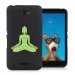 TPU1XPE4BOUDDHAVERT - Coque Souple en gel noir pour Sony Xperia E4 avec impression Motifs bouddha vert