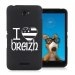 TPU1XPE4DRAPBREIZH - Coque Souple en gel noir pour Sony Xperia E4 avec impression Motifs drapeau breton I Love Breizh