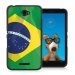 TPU1XPE4DRAPBRESIL - Coque Souple en gel noir pour Sony Xperia E4 avec impression Motifs drapeau du Brésil