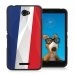 TPU1XPE4DRAPFRANCE - Coque Souple en gel noir pour Sony Xperia E4 avec impression Motifs drapeau de la France