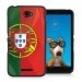 TPU1XPE4DRAPPORTUGAL - Coque Souple en gel noir pour Sony Xperia E4 avec impression Motifs drapeau du Portugal