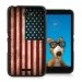 TPU1XPE4DRAPUSAVINTAGE - Coque Souple en gel noir pour Sony Xperia E4 avec impression Motifs drapeau USA vintage