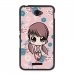 TPU1XPE4PETITEFILLE - Coque souple pour Sony Xperia E4 avec impression Motifs petite fille manga