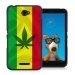 TPU1XPE4RASTA - Coque Souple en gel noir pour Sony Xperia E4 avec impression Motifs rasta