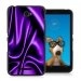 TPU1XPE4SOIEMAUVE - Coque Souple en gel noir pour Sony Xperia E4 avec impression Motifs soie drapée mauve