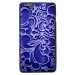 TPU1XPERIAC4ARABESQUEBLEU - Coque Souple en gel pour Sony Xperia C4 avec impression Motifs arabesque bleu