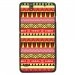 TPU1XPERIAC4AZTEQUEJAUNEROUGE - Coque Souple en gel pour Sony Xperia C4 avec impression Motifs aztèque jaune et rouge