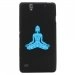 TPU1XPERIAC4BOUDDHABLEU - Coque Souple en gel pour Sony Xperia C4 avec impression Motifs bouddha bleu