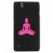 TPU1XPERIAC4BOUDDHAFUSHIA - Coque Souple en gel pour Sony Xperia C4 avec impression Motifs bouddha fushia