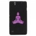 TPU1XPERIAC4BOUDDHAMAUVE - Coque Souple en gel pour Sony Xperia C4 avec impression Motifs bouddha mauve