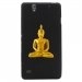 TPU1XPERIAC4BOUDDHAOR - Coque Souple en gel pour Sony Xperia C4 avec impression Motifs bouddha or