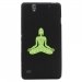 TPU1XPERIAC4BOUDDHAVERT - Coque Souple en gel pour Sony Xperia C4 avec impression Motifs bouddha vert