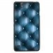 TPU1XPERIAC4CAPITONBLEU - Coque Souple en gel pour Sony Xperia C4 avec impression Motifs effet capitonné bleu