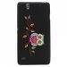 TPU1XPERIAC4CHOUETTEBRANCHE - Coque Souple en gel pour Sony Xperia C4 avec impression Motifs chouette sur une branche