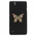 TPU1XPERIAC4PAPILLONSEUL - Coque Souple en gel pour Sony Xperia C4 avec impression Motifs papillon psychédélique