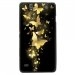 TPU1XPERIAC4PAPILLONSOR - Coque Souple en gel pour Sony Xperia C4 avec impression Motifs papillons dorés