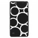 TPU1XPERIAC4RONDSBLANCS - Coque Souple en gel pour Sony Xperia C4 avec impression Motifs ronds blancs